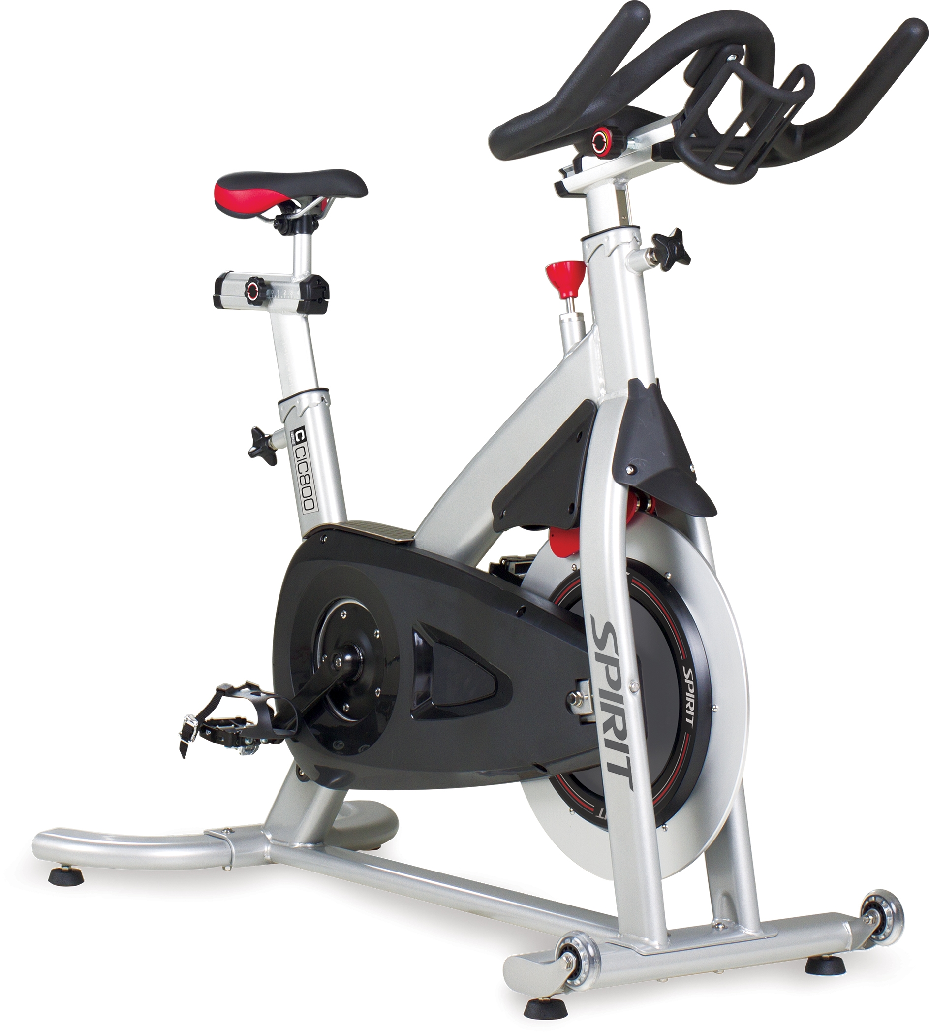 Indoor cycling trainer complete frame view Spirit Fitness CIC800