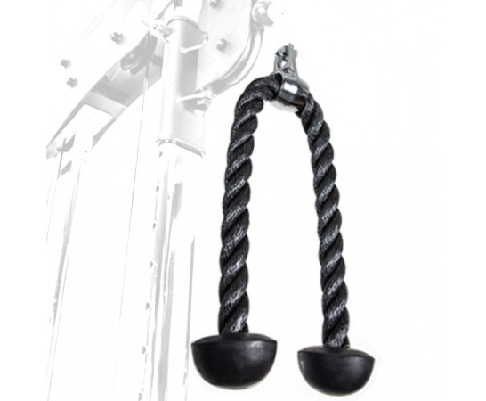 Targeting triceps workouts using a rope cable attachment