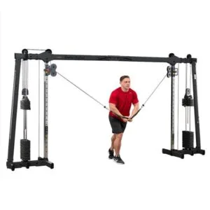 Performing functional cable crossover exercises using a dual column system