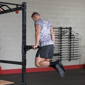 Add bodyweight dips using dip station attachment