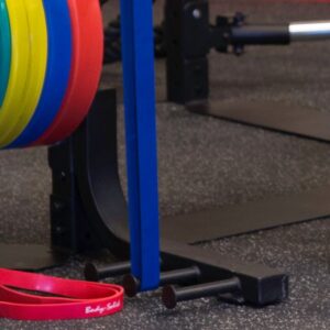Attach resistance bands securely using rack pegs