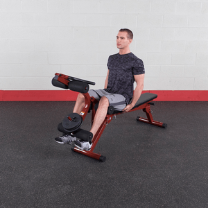 Leg extension exercise using attachment