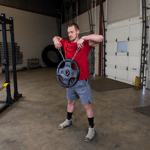Train forearms using thick spherical grips