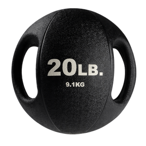Dual grip medicine ball alternate weight
