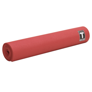 Red yoga mat hero image flat view