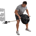 Bent over row using lat blaster bar