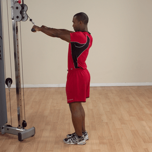Straight arm triceps extension starting position