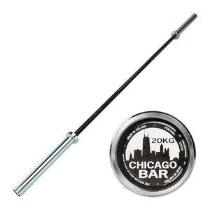 Support powerlifting workouts using Chicago bar