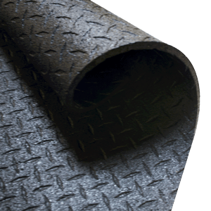 Protective rubber flooring designed to reduce impact and noise