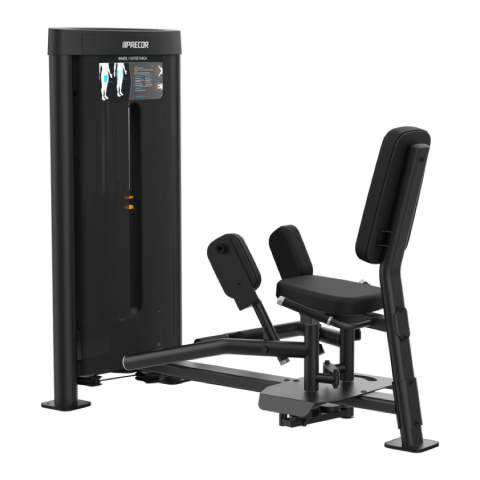 Inner and outer thigh machine shown in full assembled view