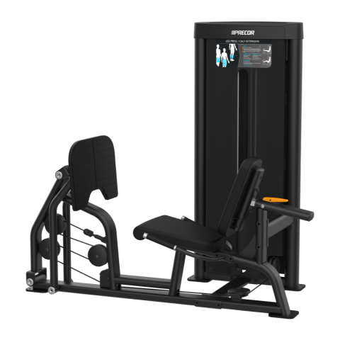 Inner leg press and calf extension machine shown fully assembled