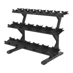 Supporting Compact Dumbbell Storage With Saddle Trays