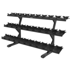 Organizing Dumbbells Using Three Tier Saddle Tray Rack