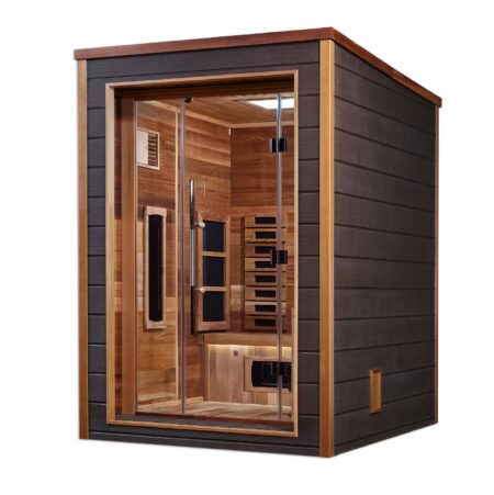 Nora 2 Person Outdoor-Indoor Hybrid Full Spectrum Sauna - Image 3