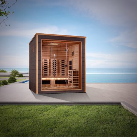Visby 3 Person Outdoor-Indoor Hybrid Full Spectrum Sauna - Image 2