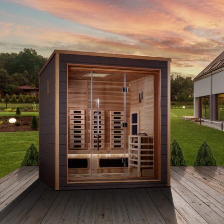 Visby 3 Person Outdoor-Indoor Hybrid Full Spectrum Sauna - Image 3