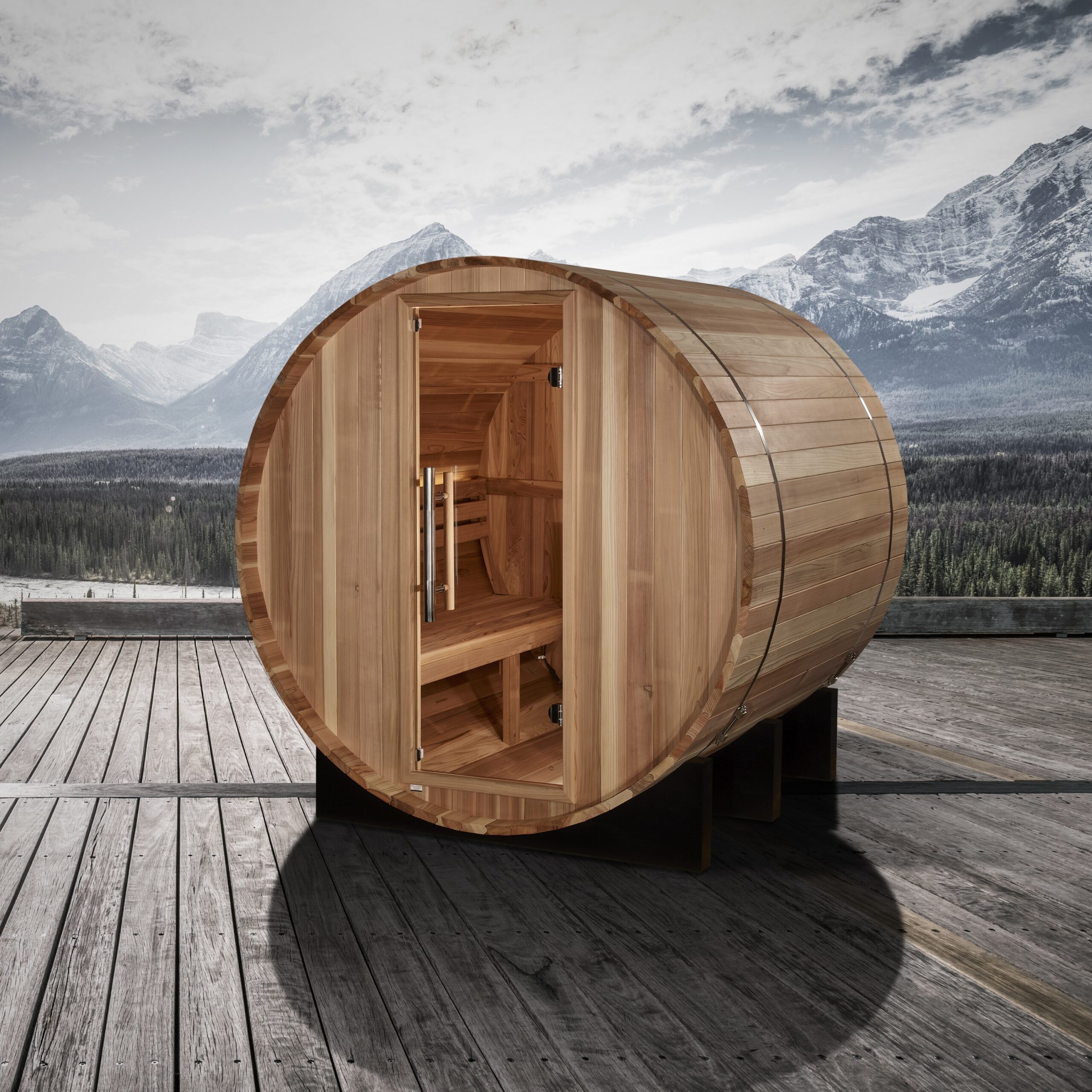 St. Moritz 2 Person Barrel Traditional Sauna - Image 5