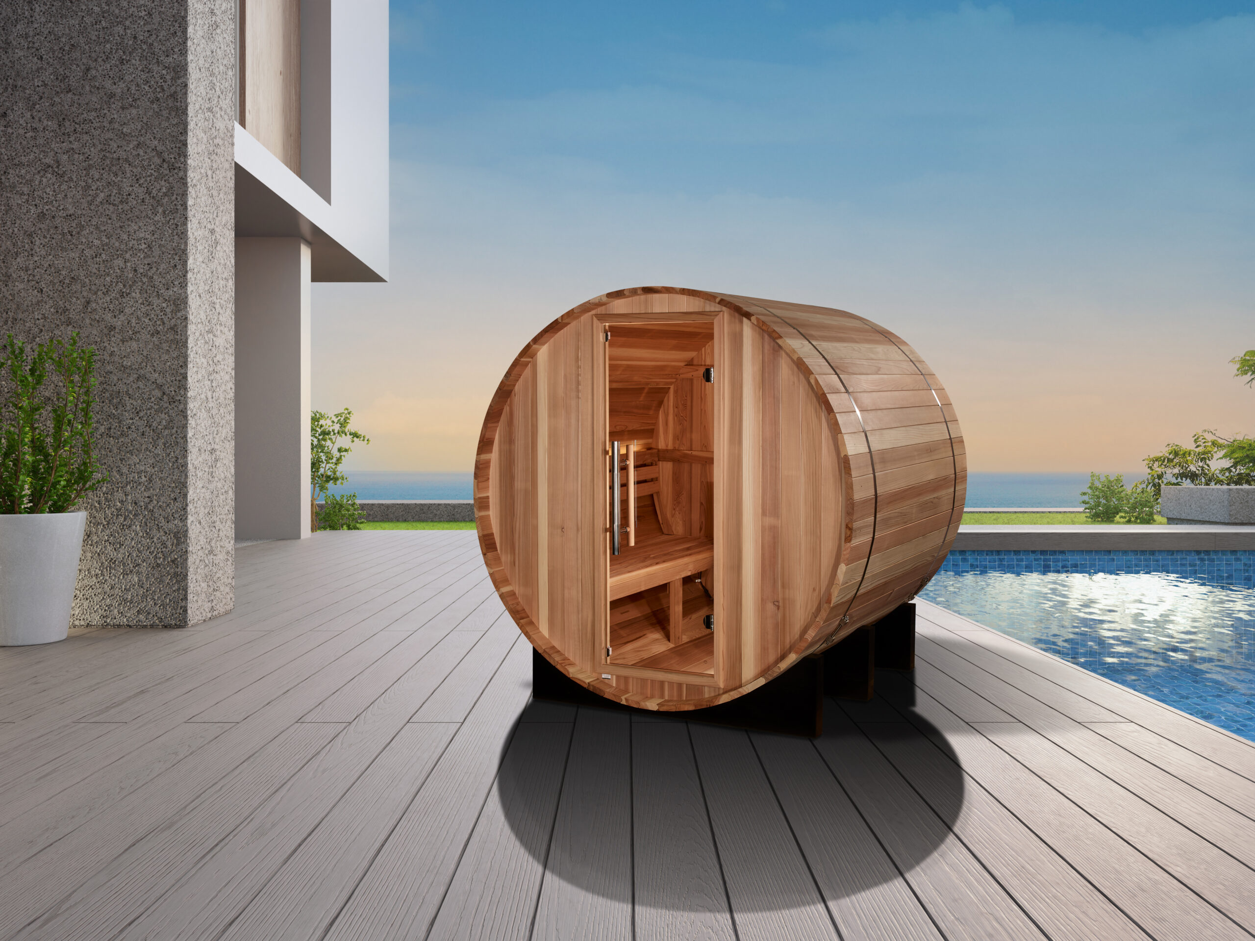 St. Moritz 2 Person Barrel Traditional Sauna - Image 6
