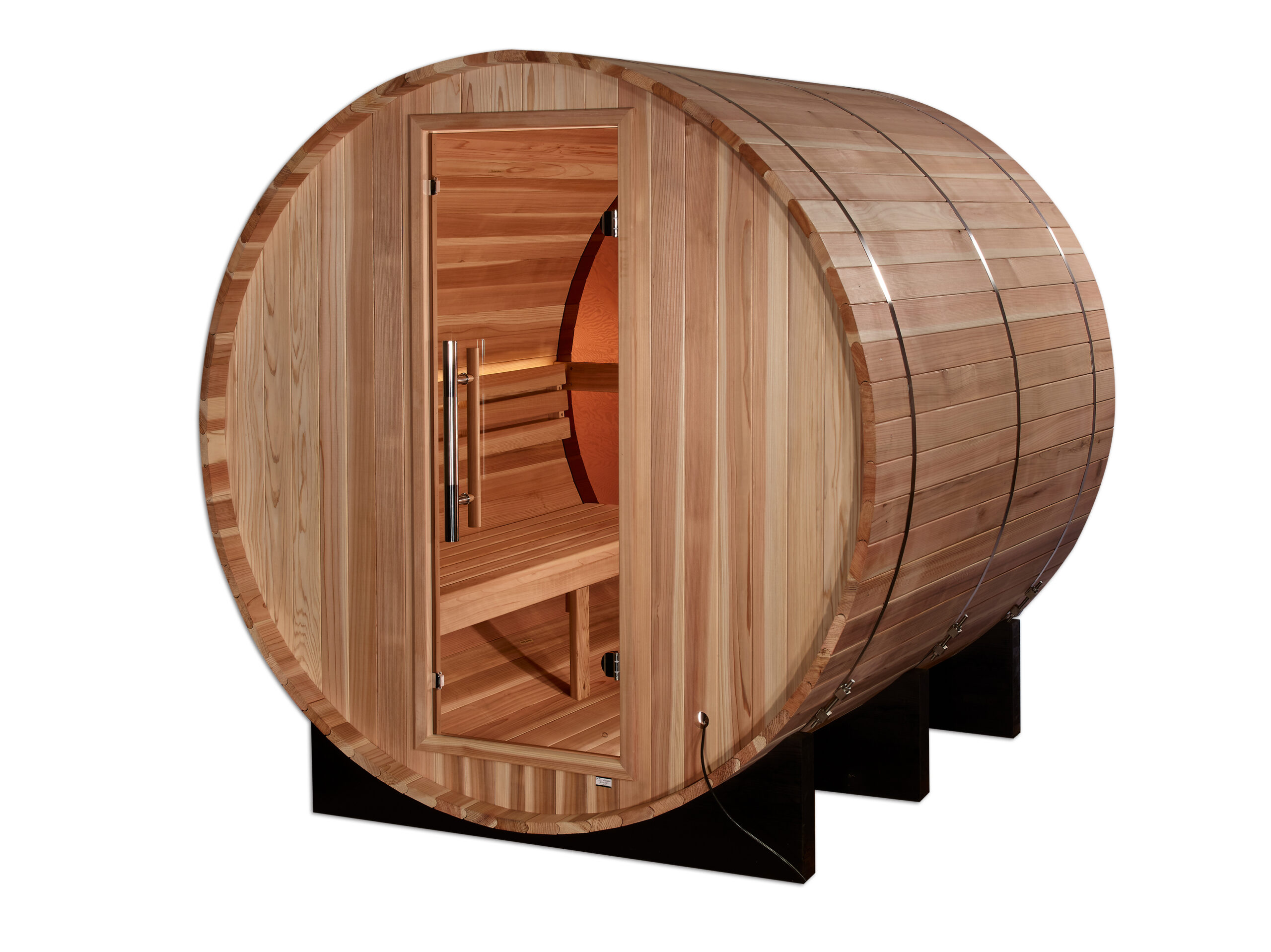 Displaying Rounded Exterior Shape Of A Barrel Sauna