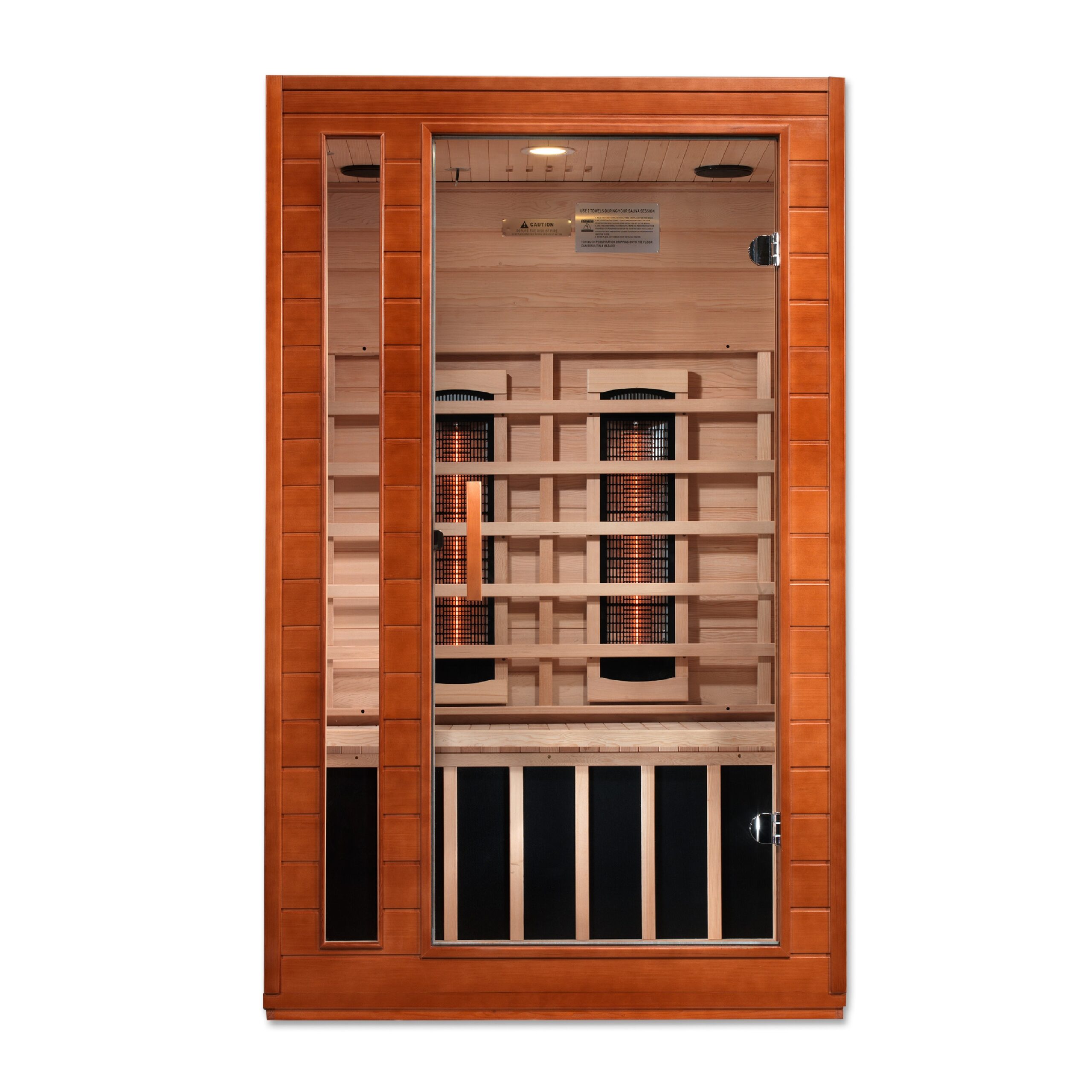 Complete exterior view of the Cardoba two person near zero EMF sauna