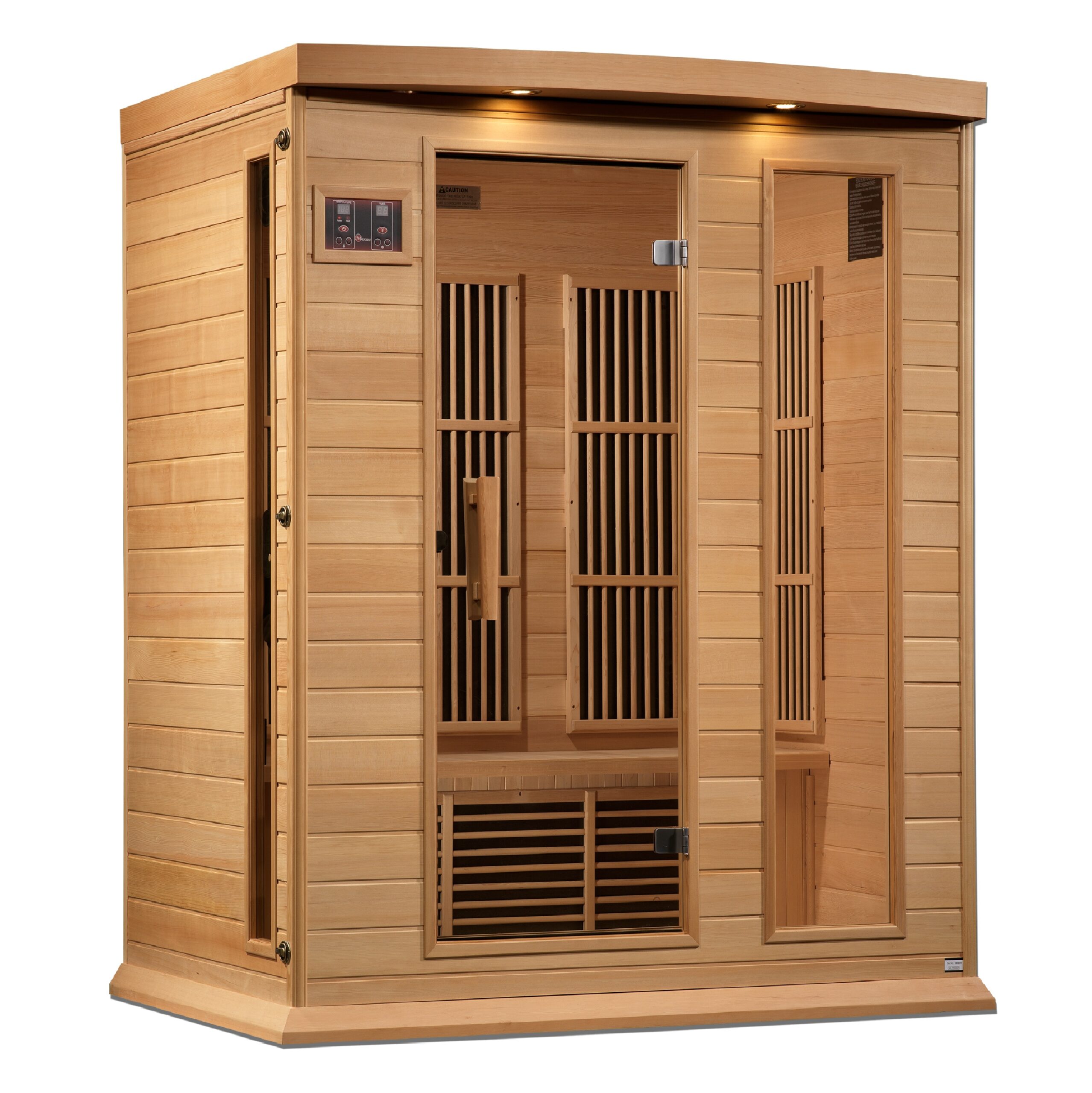 Maxxus 3 Person Near Zero EMF FAR Infrared Sauna - Canadian Hemlock - Image 5