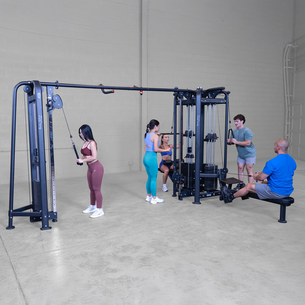 Executing cable movements with jungle gym system