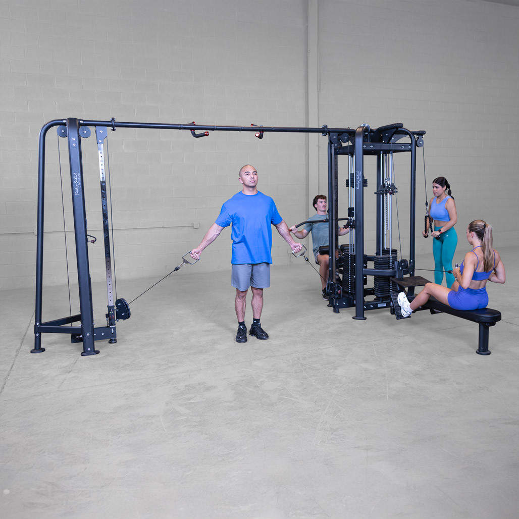 Using cable stations for functional workouts